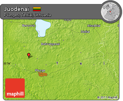 Physical Map of Juodėnai