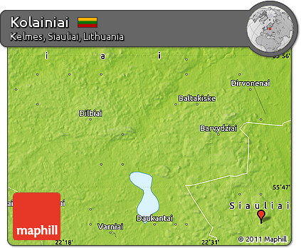 Physical Map of Kolainiai