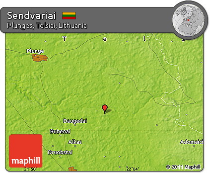 Physical Map of Sendvariai