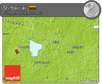 Physical Map of Stirbaičiai