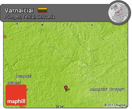 Physical Map of Varnaičiai