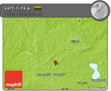 Physical Map of Vertininkai