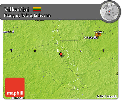 Physical Map of Vilkaičiai