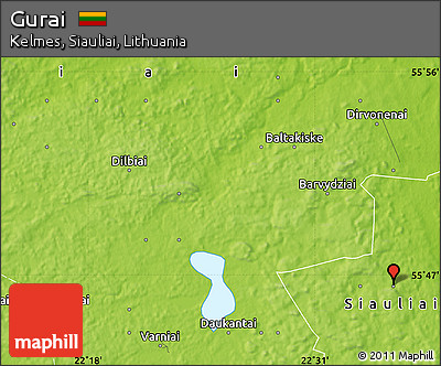 Physical Map of Gurai