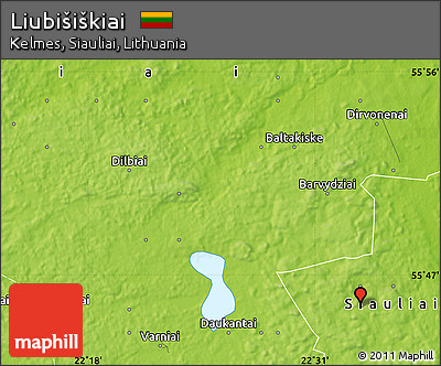Physical Map of Liubišiškiai