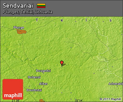 Physical Map of Sendvariai