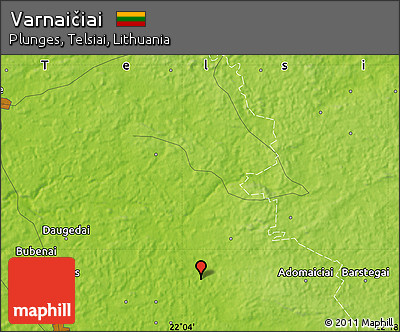 Physical Map of Varnaičiai