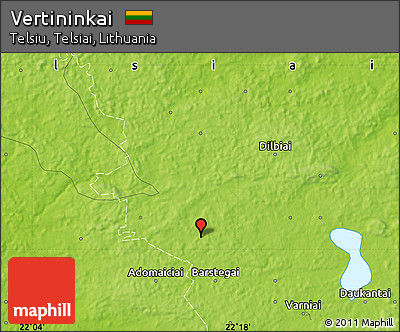 Physical Map of Vertininkai