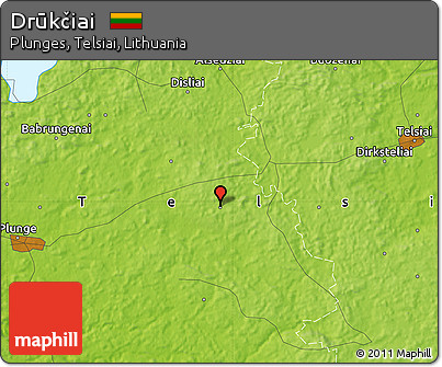 Physical Map of Drūkčiai