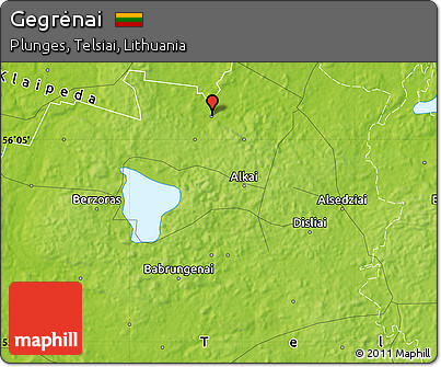 Physical Map of Gegrėnai
