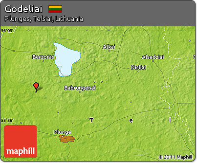 Physical Map of Godeliai