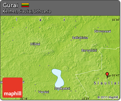Physical Map of Gurai