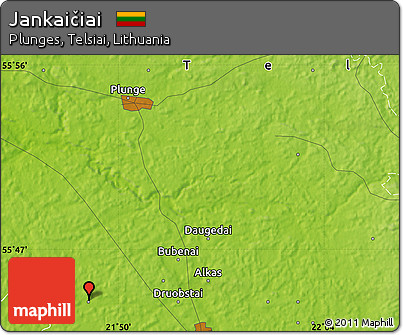 Physical Map of Jankaičiai