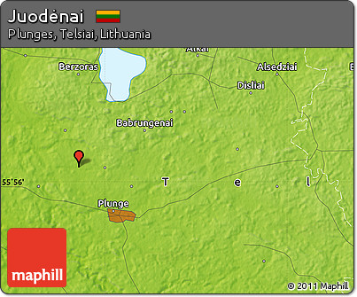 Physical Map of Juodėnai