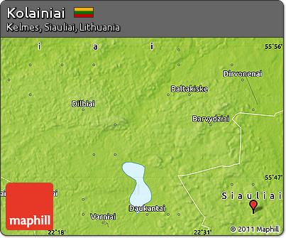 Physical Map of Kolainiai