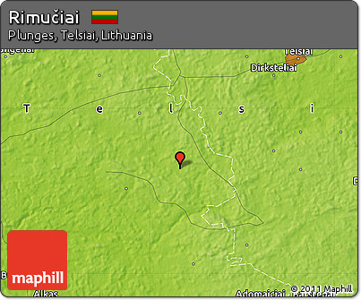 Physical Map of Rimučiai