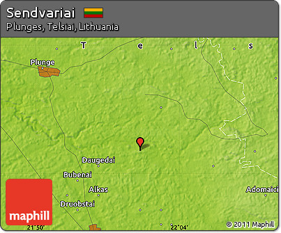 Physical Map of Sendvariai