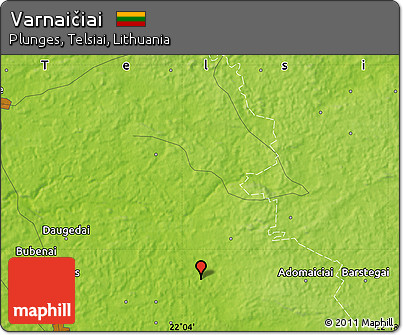 Physical Map of Varnaičiai