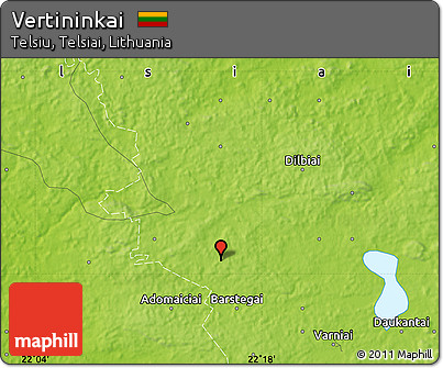 Physical Map of Vertininkai
