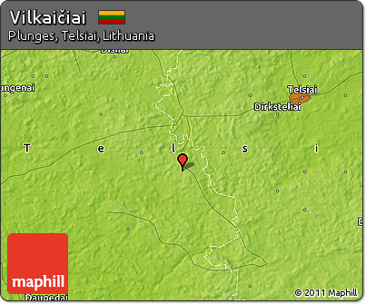 Physical Map of Vilkaičiai