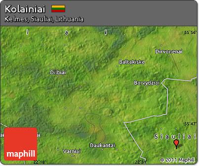 Satellite Map of Kolainiai