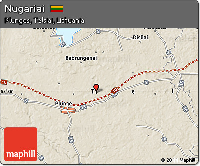 Shaded Relief Map of Nugariai