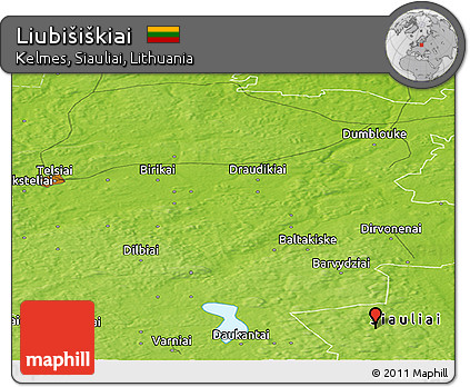 Physical Panoramic Map of Liubišiškiai