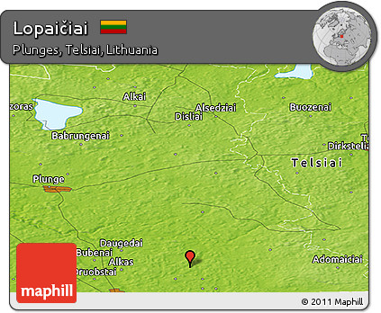 Physical Panoramic Map of Lopaičiai