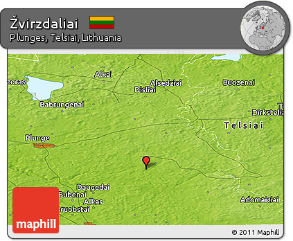 Physical Panoramic Map of Žvirzdaliai