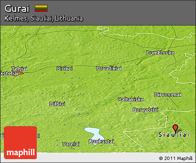 Physical Panoramic Map of Gurai