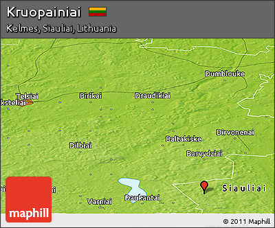 Physical Panoramic Map of Kruopainiai