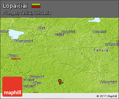 Physical Panoramic Map of Lopaičiai