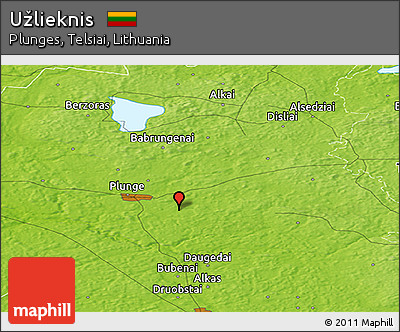 Physical Panoramic Map of Užlieknis