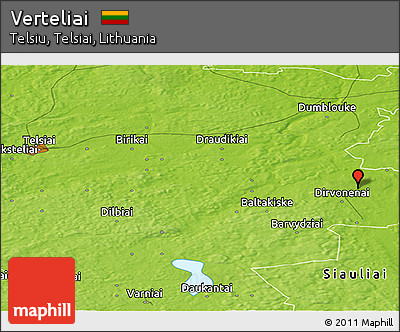 Physical Panoramic Map of Verteliai