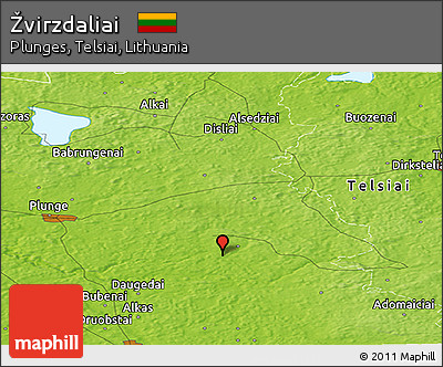 Physical Panoramic Map of Žvirzdaliai