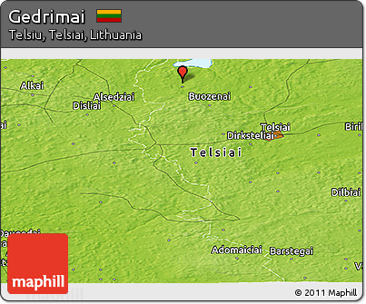 Physical Panoramic Map of Gedrimai