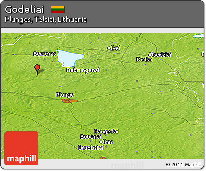Physical Panoramic Map of Godeliai