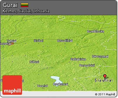Physical Panoramic Map of Gurai