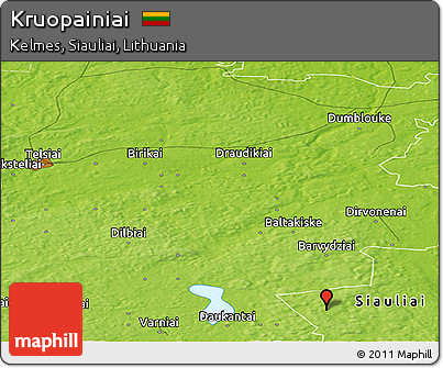 Physical Panoramic Map of Kruopainiai