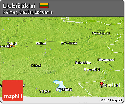 Physical Panoramic Map of Liubišiškiai