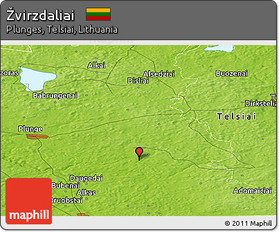Physical Panoramic Map of Žvirzdaliai