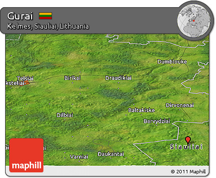 Satellite Panoramic Map of Gurai
