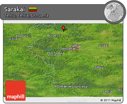 Satellite Panoramic Map of Sarakai