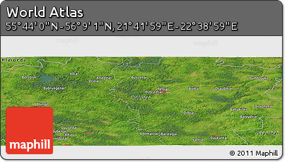 Satellite Panoramic Map of the Area around 55° 56' 31" N, 22° 10' 29" E