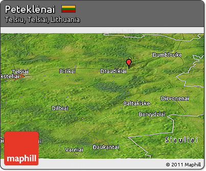 Satellite Panoramic Map of Peteklėnai