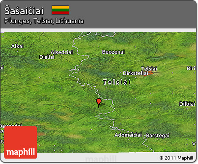 Satellite Panoramic Map of Šašaičiai