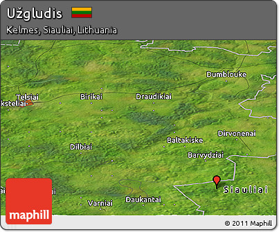 Satellite Panoramic Map of Užgludis
