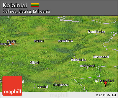 Satellite Panoramic Map of Kolainiai