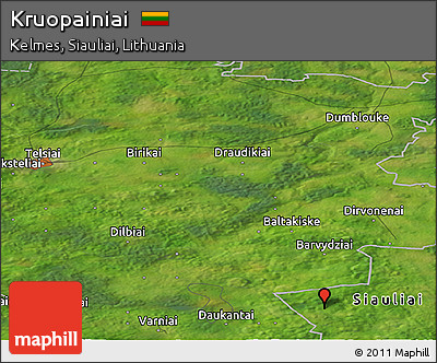 Satellite Panoramic Map of Kruopainiai