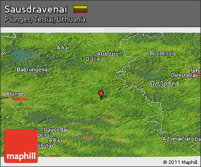 Satellite Panoramic Map of Sausdravėnai